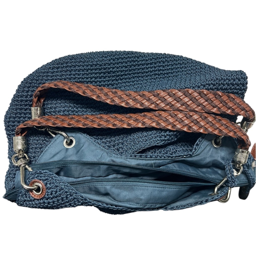 The Sak Blue Knit Braided Handle Shoulder Bag - Picture 8 of 16